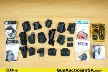 High Noon, Fobus, Black Hawk, Etc. Holsters. Excellent. 15 Pistol Holsters, Along with Three Double
