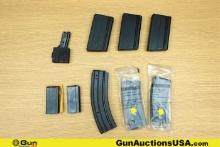 Center Industries, Military Surplus, Etc. FAL, M1 Carbine, AR15, Etc. Magazines. Very Good. 9 Assort