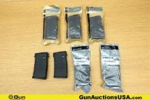 Magpul P MAG .308 Magazines. Very Good. Seven Magazines in Total; Five 20 Rd Polymer Mags and Two 10