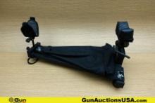 Rifle Bench Rest. Good Condition.. Adjustable Padded Shooting Rest with Leveling Gauge, and Accessor