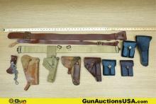 Ducheimer, Military Surplus, Etc. Holsters, Belts . Good Condition. Two Leather .45 AUTO Holsters. T