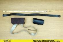 Military Surplus Cartridge Box's, Belt. Very Good. One Reproduction U.S. CIVIL War Carbine Cartridge