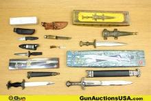 Fallkniven, Gerber, Etc. Knives, Sword. Good Condition. One Gerber MK1 Boot Knife and Four Assorted