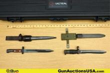 INI, Tactical, Etc. M1964, M48 Bayonets, Rifle Case. Good Condition. One INI M1964 Spanish Bayonet,