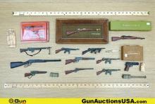 Models of Miniature Replicas, Toys. Very Good. 7- WWI Miniature WWII Non Gun Miniature Replicas, Mos