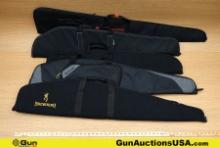 Winchester, Browning, Allen, Etc. Soft Long Gun Cases. Very Good. Five Soft, Zipper Rifle Cases. . (