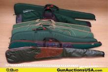 Evolution, Uncle Mike's, Etc. Soft Gun Cases. . Good Condition. Seven Padded, Soft, Zipper Long Gun