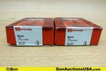 Hornady 9MM Projectiles. Approx. 1000 115 Gr HAP. . (77541) (GSCU95)