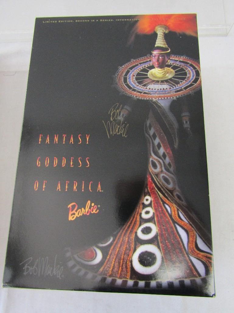 1999 Bob Mackie Fantasy Goddess of Africa Barbie Doll. Box Hand Signed By Bob Mackie. Ltd Ed. NIB.