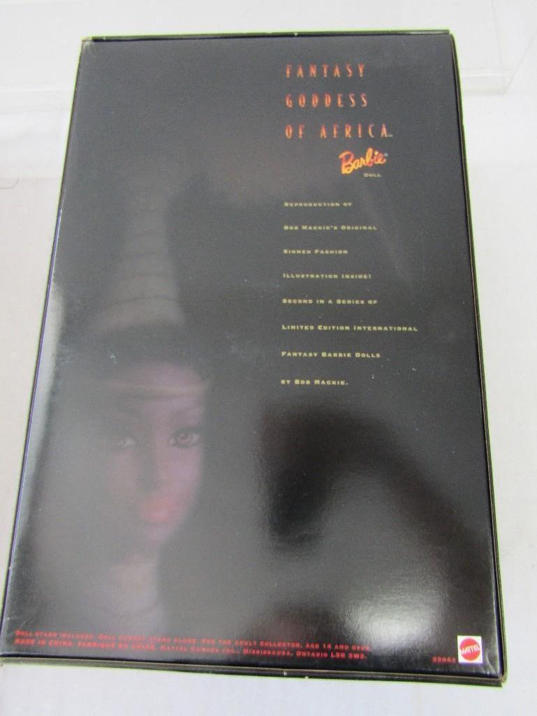 1999 Bob Mackie Fantasy Goddess of Africa Barbie Doll. Box Hand Signed By Bob Mackie. Ltd Ed. NIB.