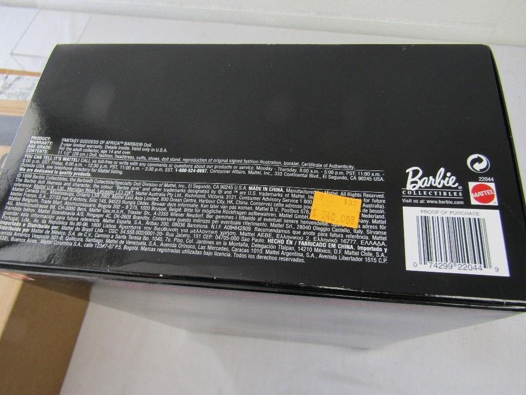 1999 Bob Mackie Fantasy Goddess of Africa Barbie Doll. Box Hand Signed By Bob Mackie. Ltd Ed. NIB.