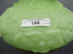 19" Fenton Green Custard Poppy Lamp