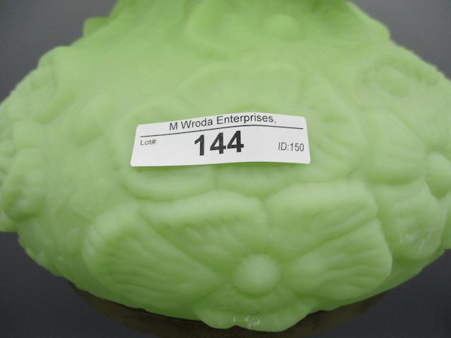 19" Fenton Green Custard Poppy Lamp