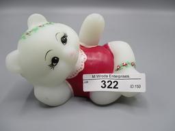 Fenton HP Reclining Bear -  2004 "Sissy" - SRS
