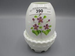 Fenton Violets in the Snow Fairy Light