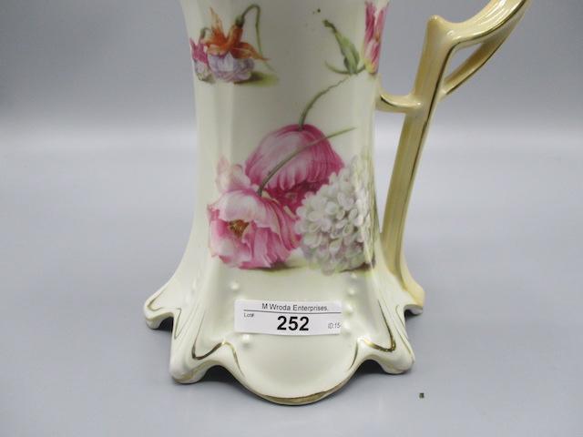 RS Prussia Point Clover mold chocolate pot w/ scattered florals . RM