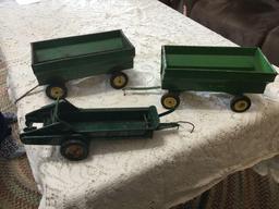 Three-piece old John Deere implement lot