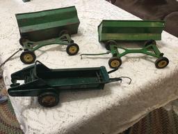 Three-piece old John Deere implement lot