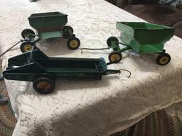 Three-piece old John Deere implement lot
