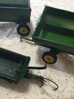 Three-piece old John Deere implement lot