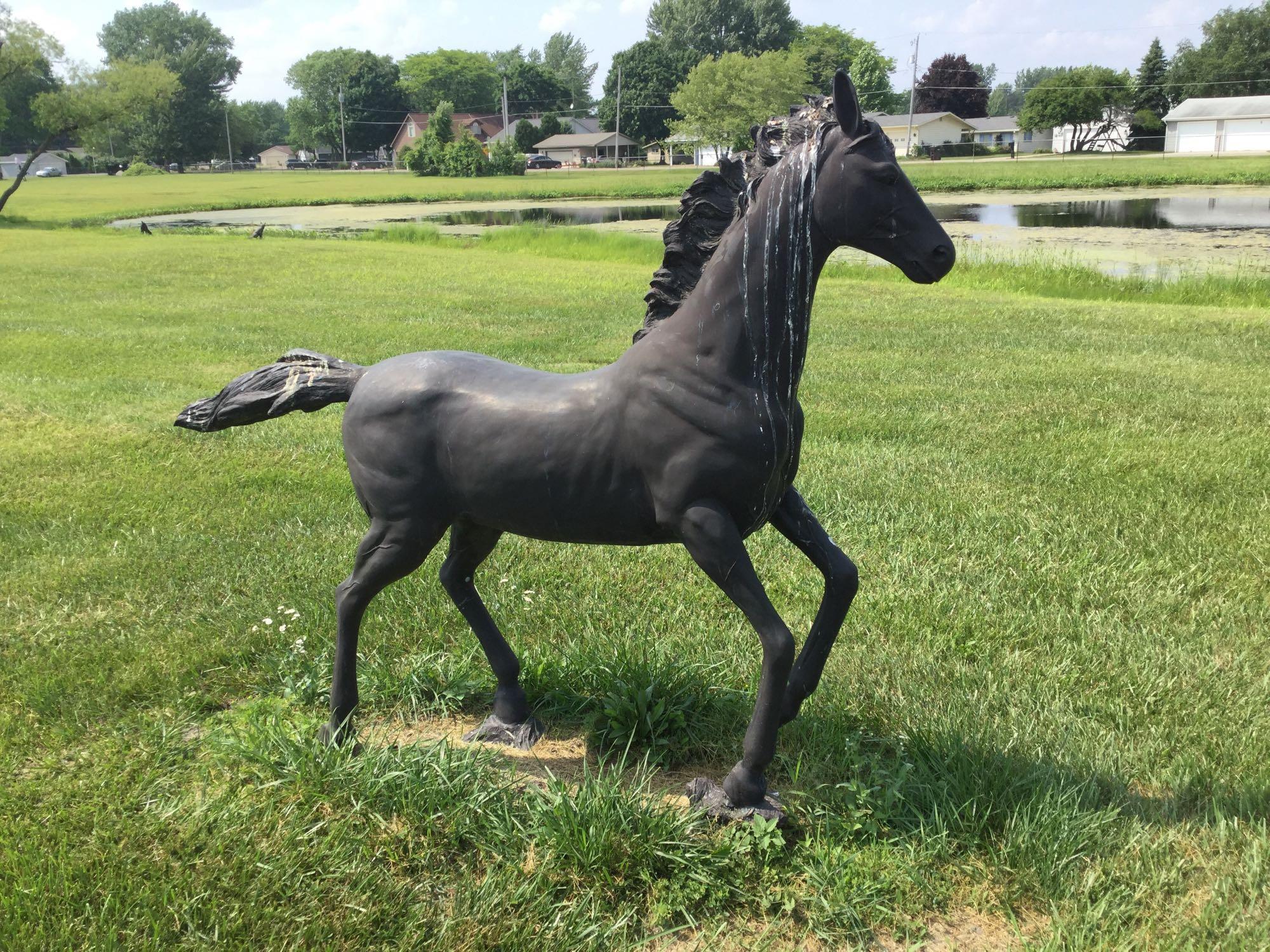 Bronze running colt Statue