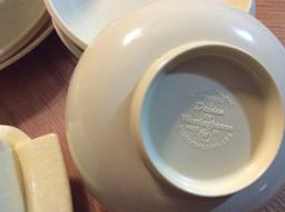 Grey and Yellow Melmac Dishes