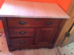 Antique Marble Top Vanity