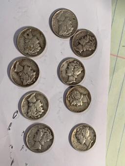 1940s Mercury dimes