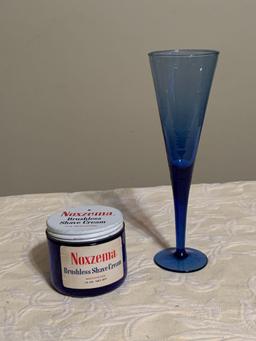 Cobalt Noxzema Jar
