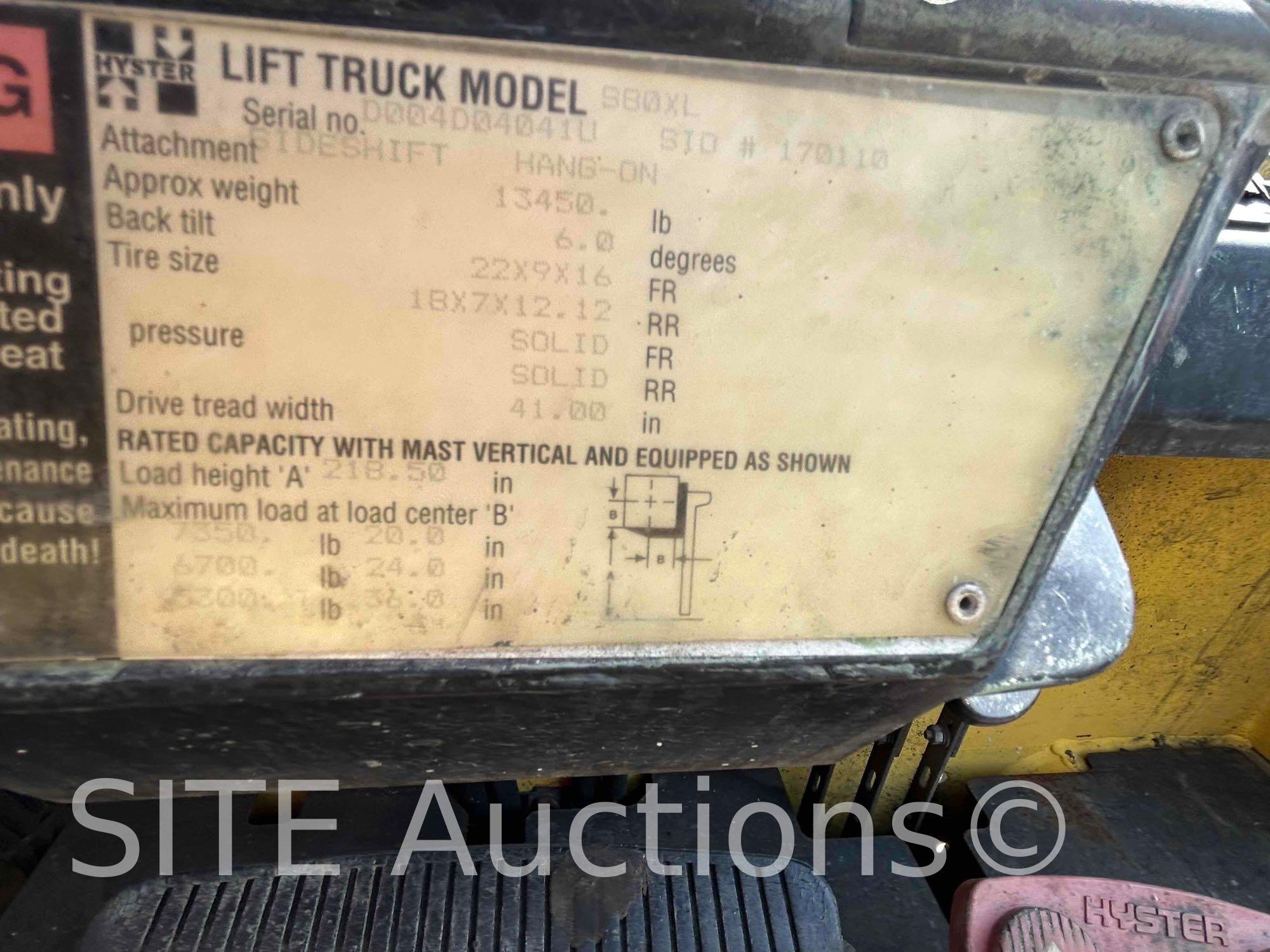 1997 Hyster S80XL Forklift