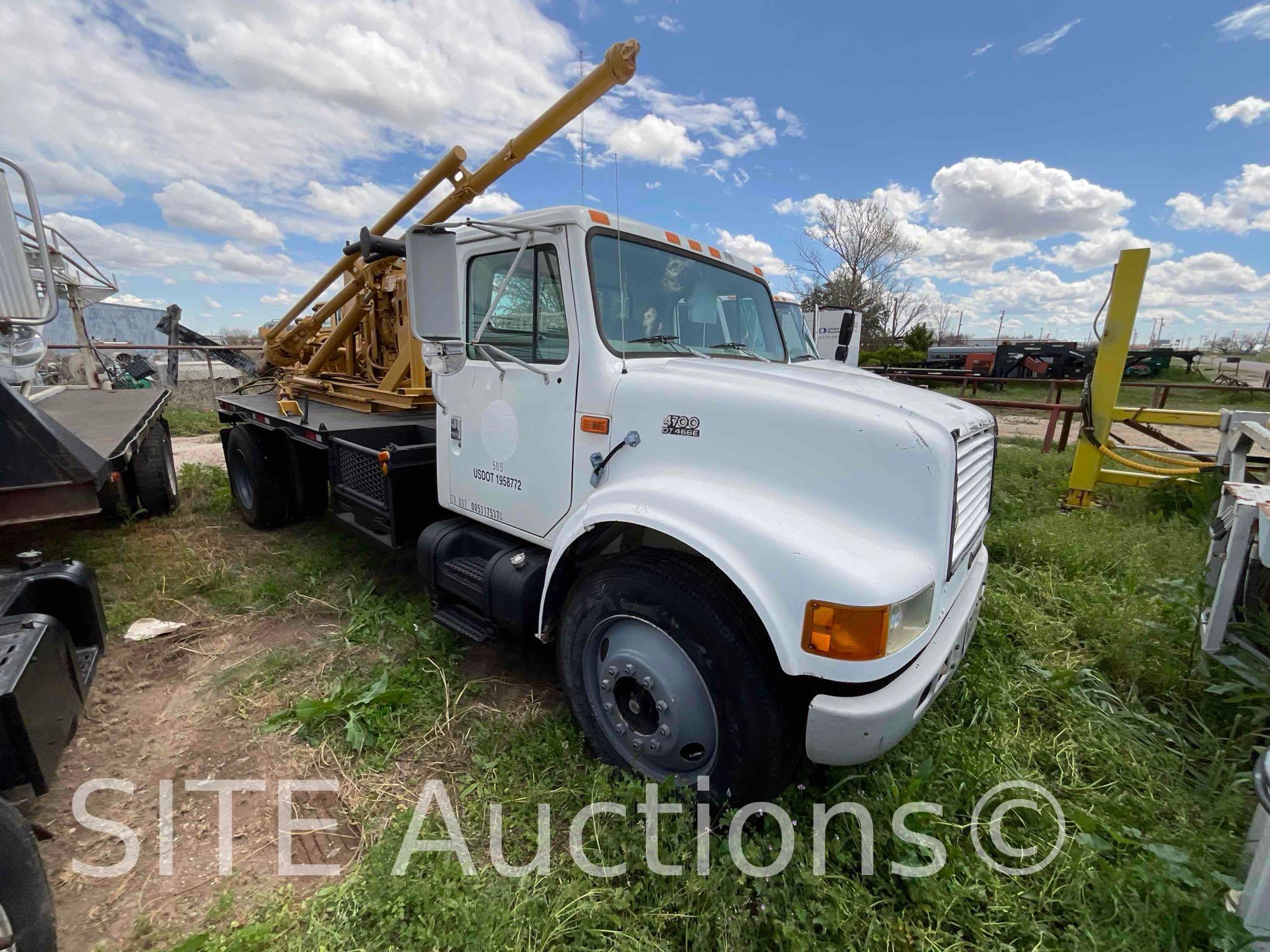 1998 International 4700 S/A Flatbed Truck w/ Drilling Unit