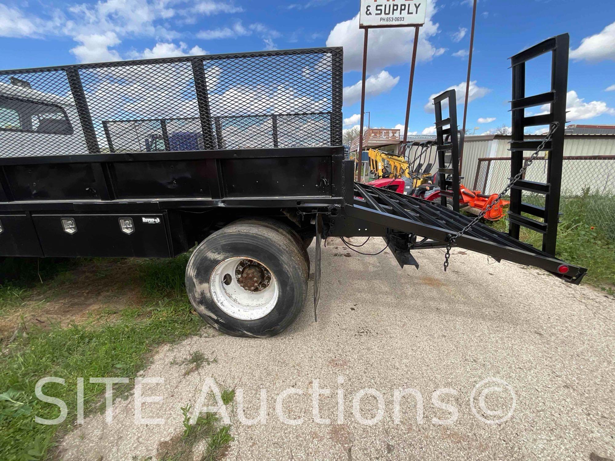 1998 InternationaL 4900 S/A Flatbed Truck w/ Ramps