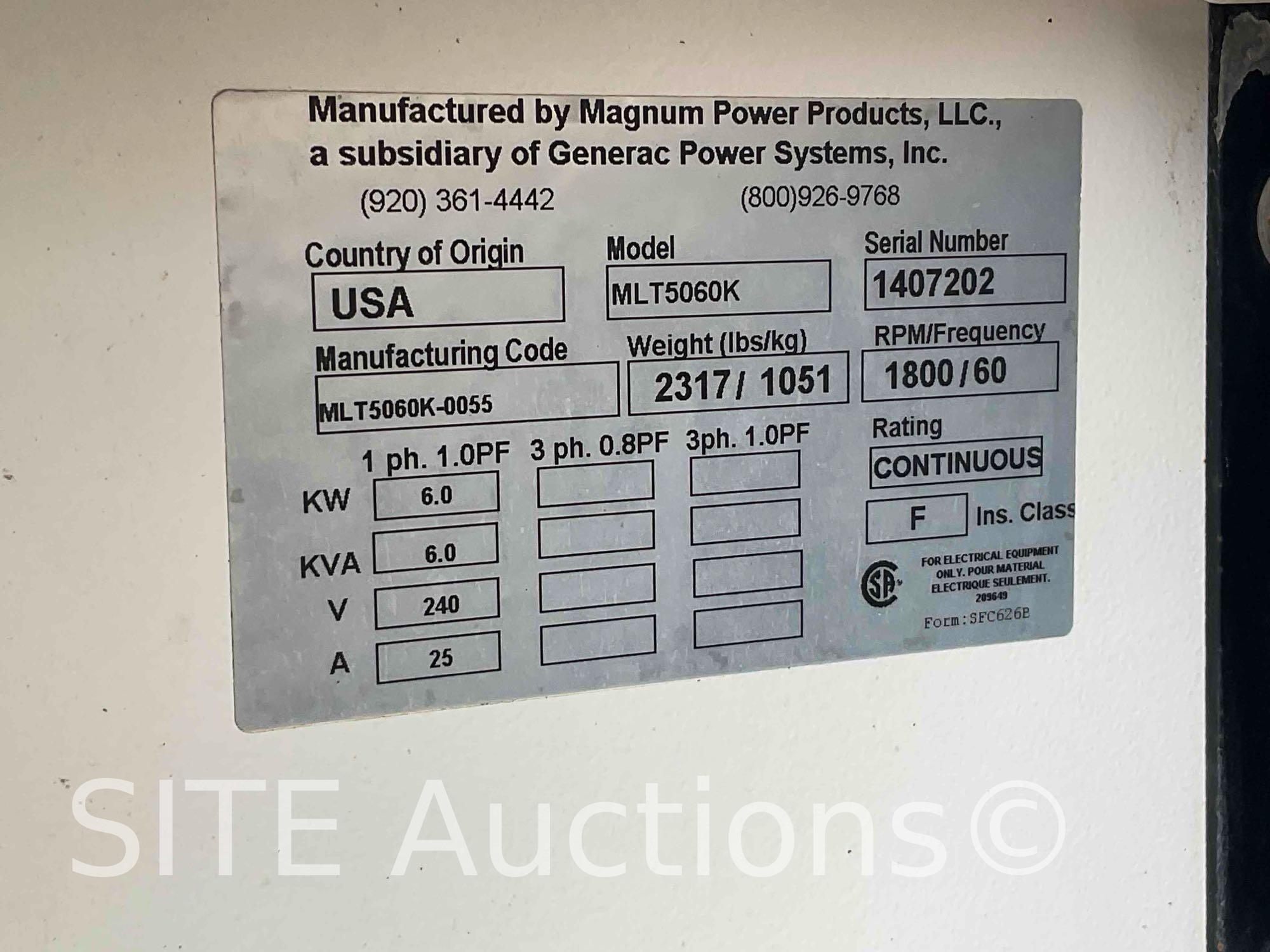 2014 Magnum MLT5060K Light Tower/ Generator