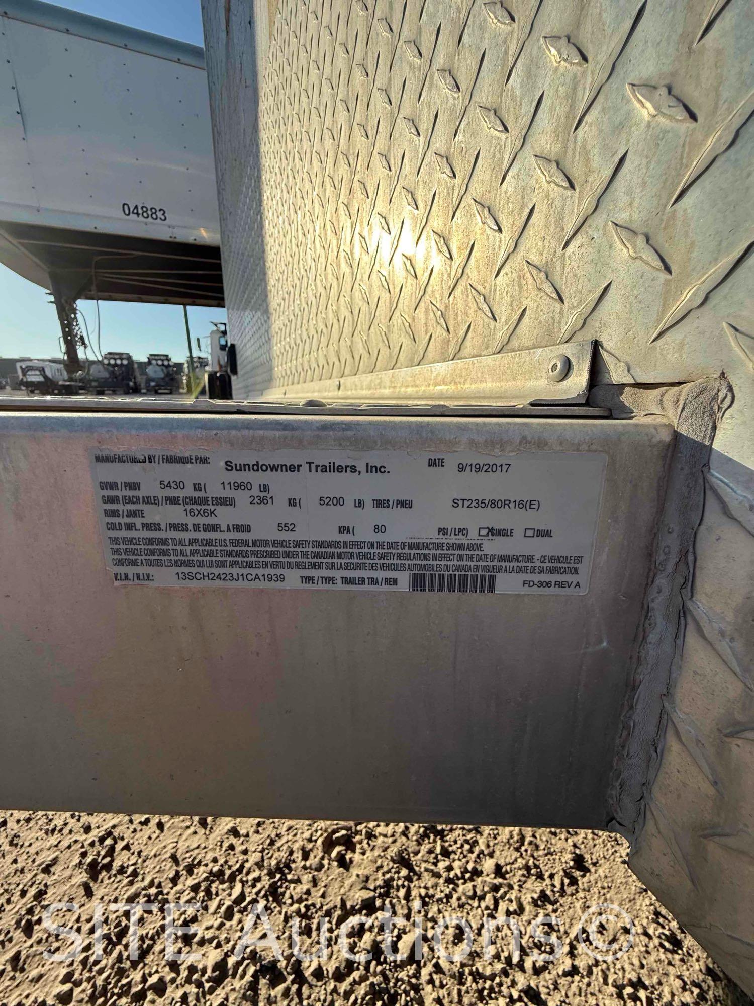 2018 Sundowner T/A Enclosed Cargo Trailer