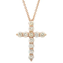 14K Rose Gold and 1.05ct Diamond Pendant