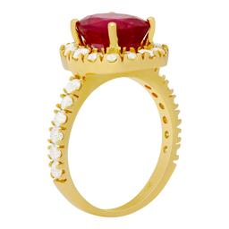 14k Yellow Gold 4.48ct Ruby 1.26ct Diamond Ring