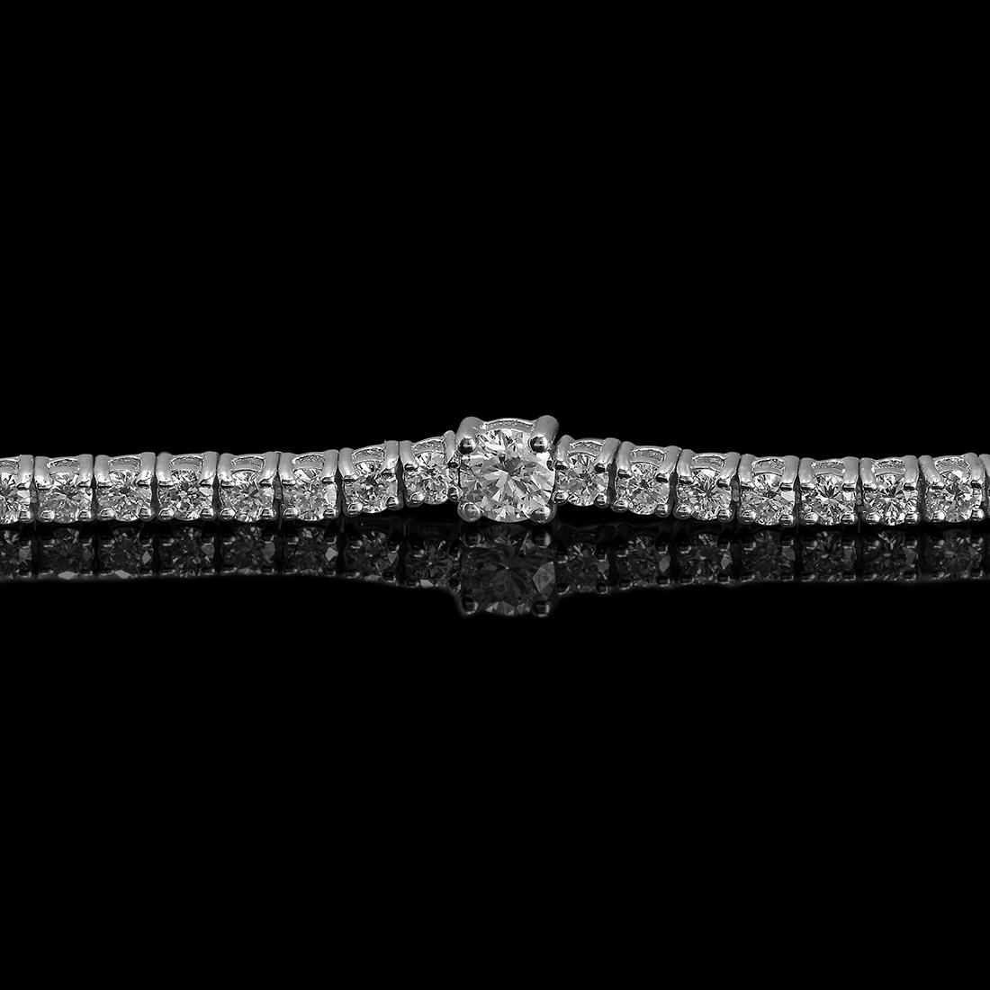 14k White Gold 3.12ct Diamond Bracelet