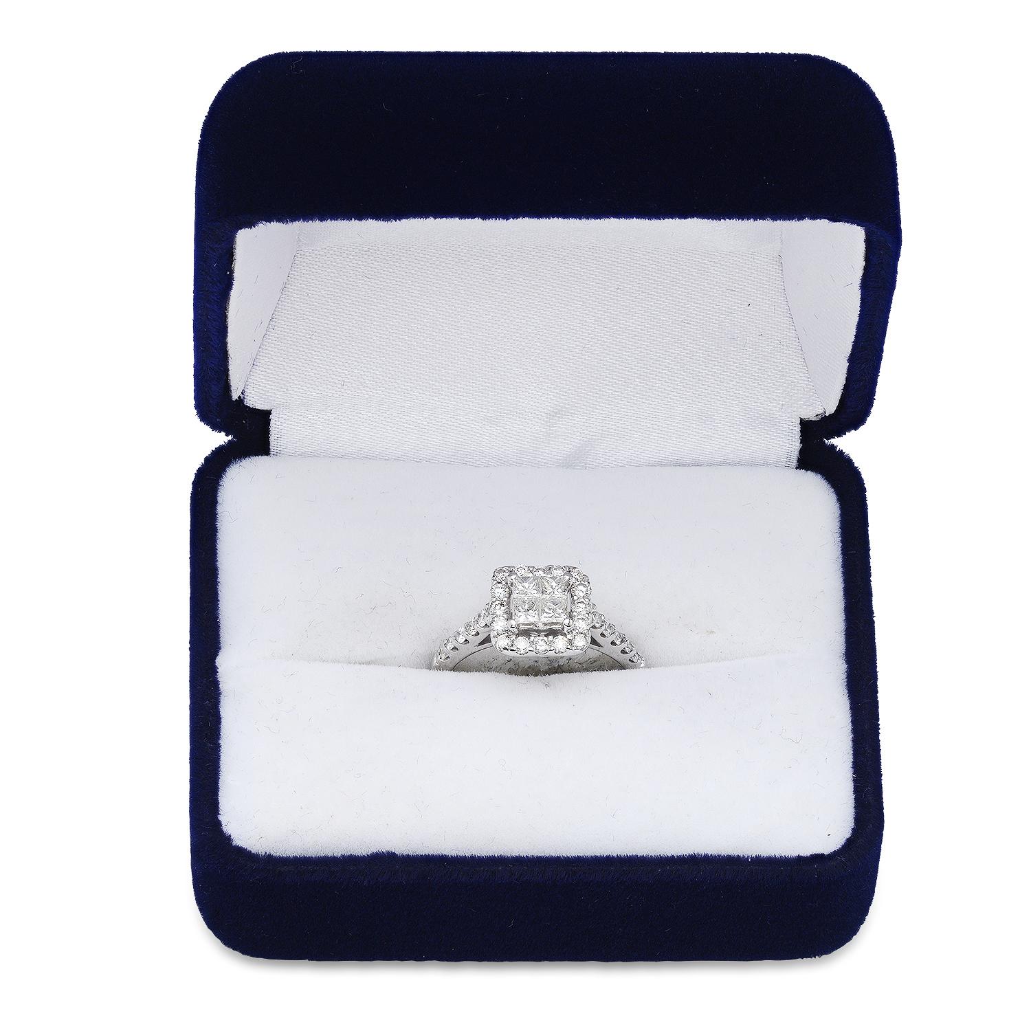 14K White Gold Setting with 1.06ct Diamond Ladies Ring