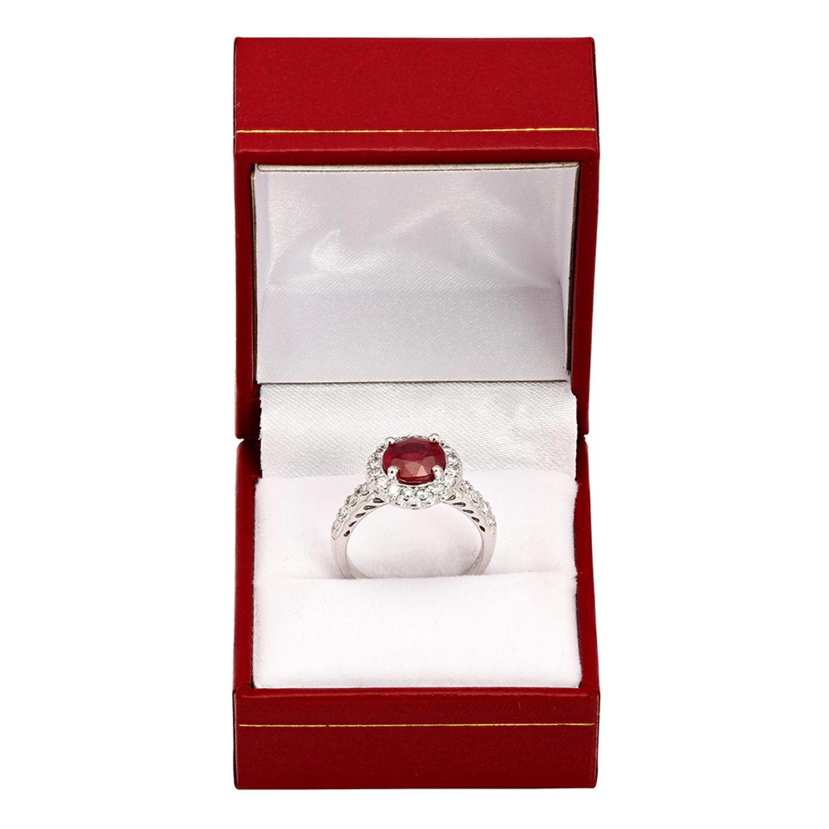 14K Gold 2.15ct Ruby 0.78ct Diamond Ring