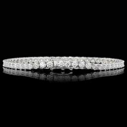 18K White Gold 6.00ct Diamond Bracelet