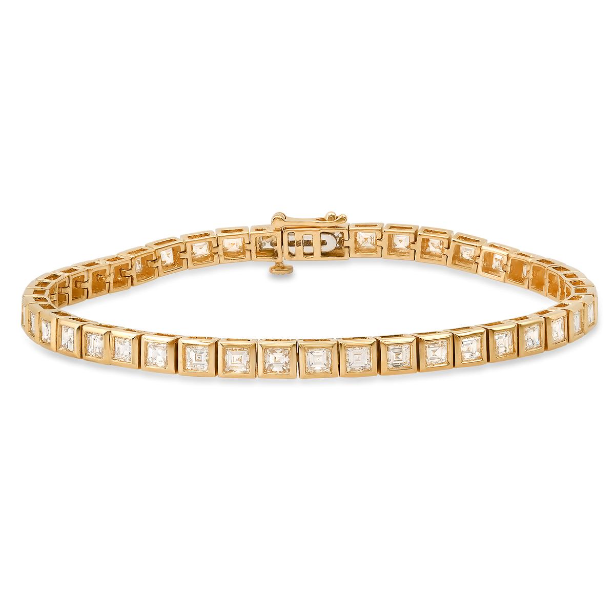 18K Yellow Gold Setting with 5.16ct Diamond Bracelet