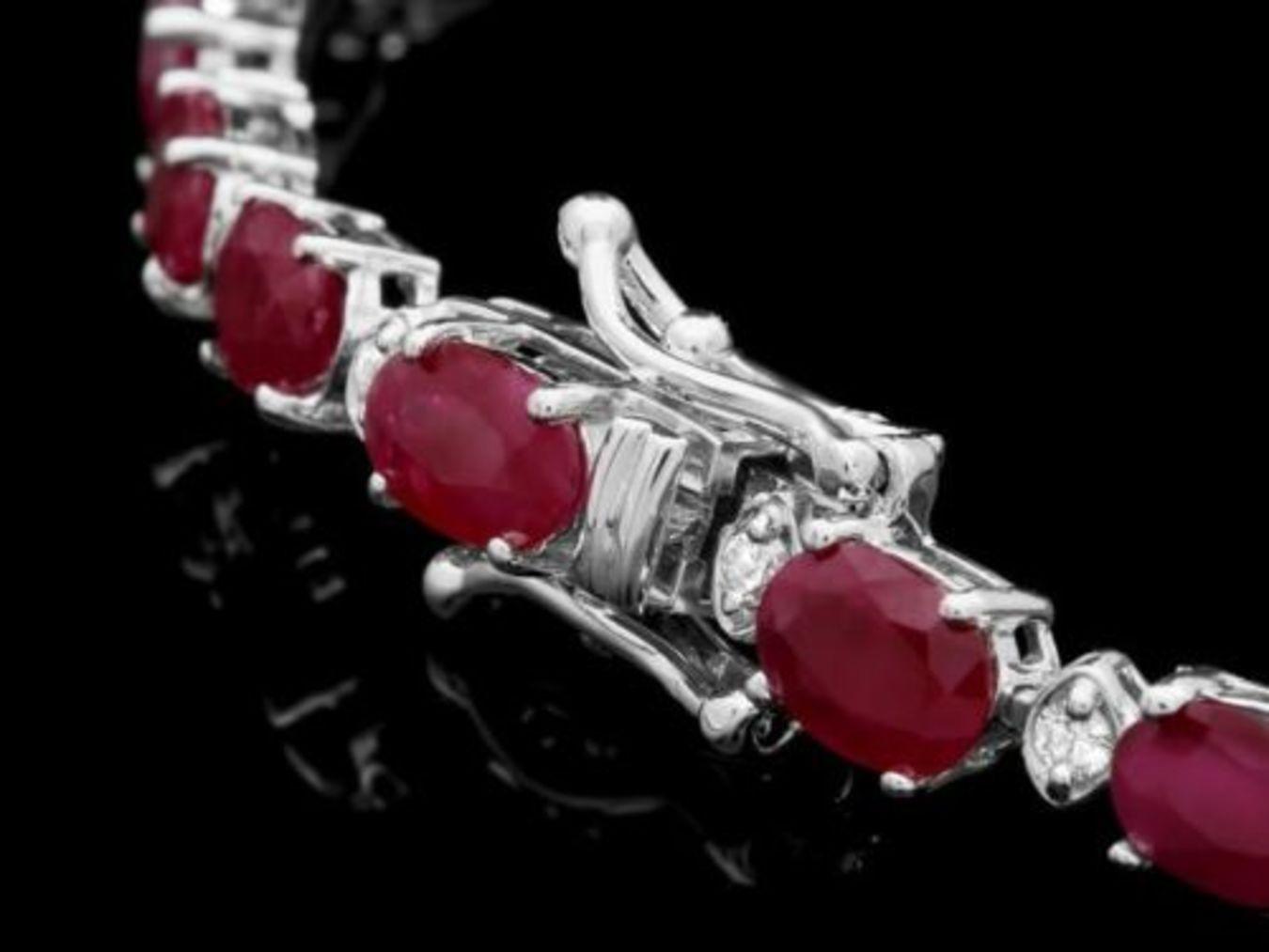 14K Gold 14.80ct Ruby 0.52ct Diamond Bracelet