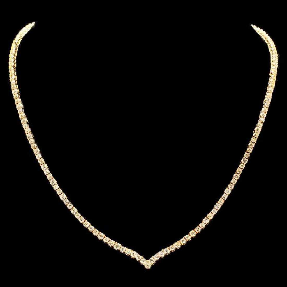 18K Yellow Gold 8.38ct Diamond Necklace