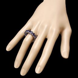 14K White Gold and 8.13ct Sapphire Ring