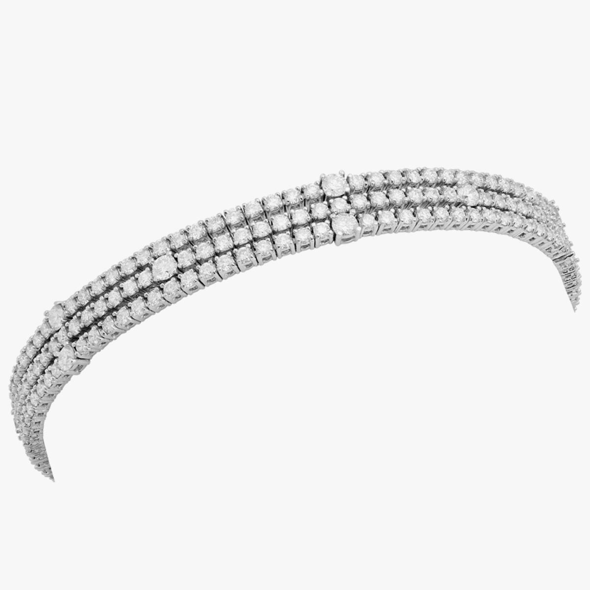 18k White Gold 5.96ct Diamond Tennis Bracelet