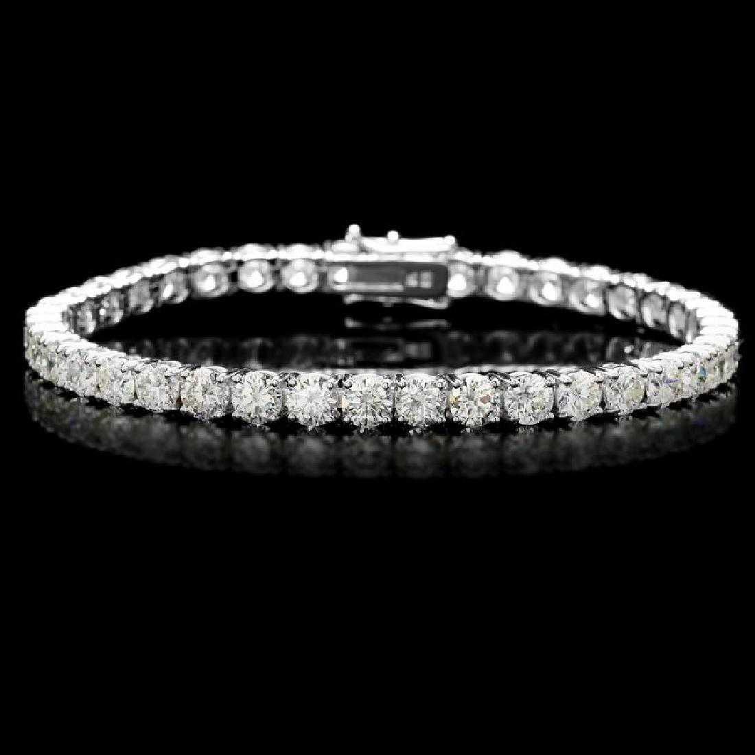 18K White Gold 12.82ct Diamond Bracelet