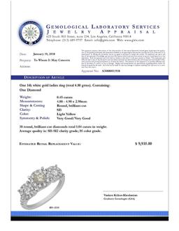 14k White Gold 0.45ct & 1.04ct Diamond Ring