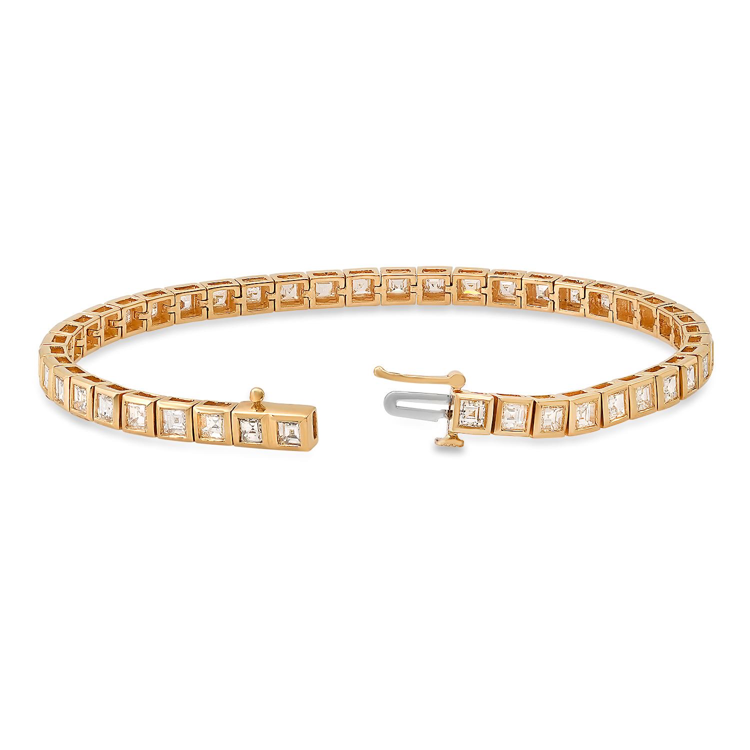 18K Yellow Gold Setting with 5.16ct Diamond Bracelet