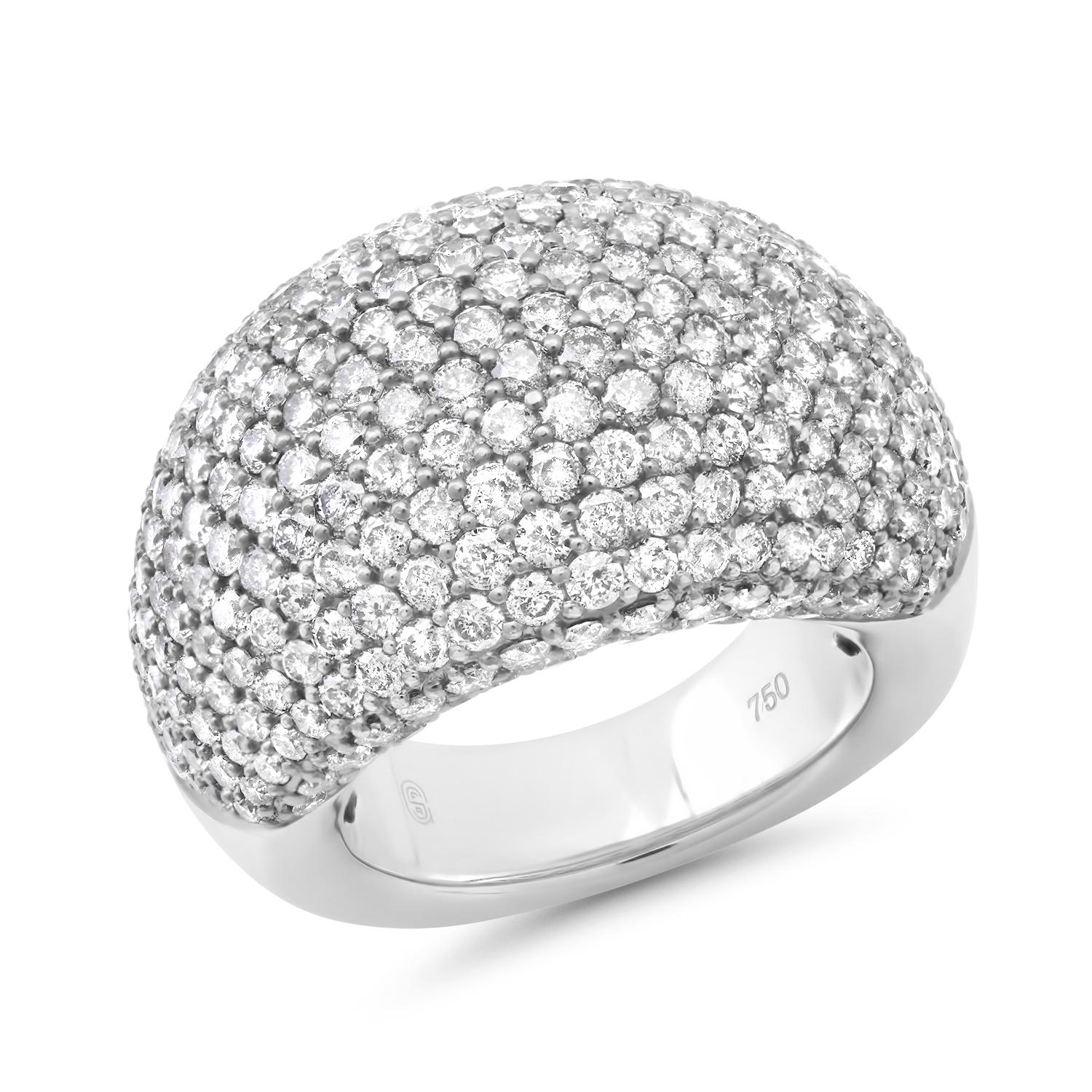 18K White Gold Setting with 4.76ct Diamond Ladies Ring