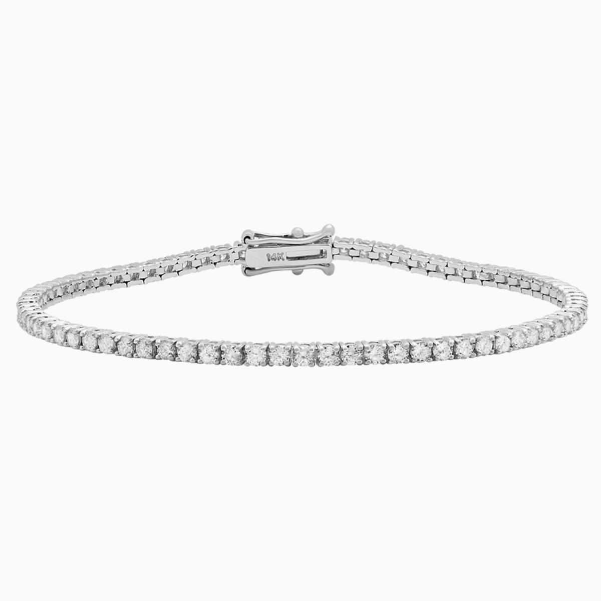 18k White Gold 3.61ct Diamond Tennis Bracelet